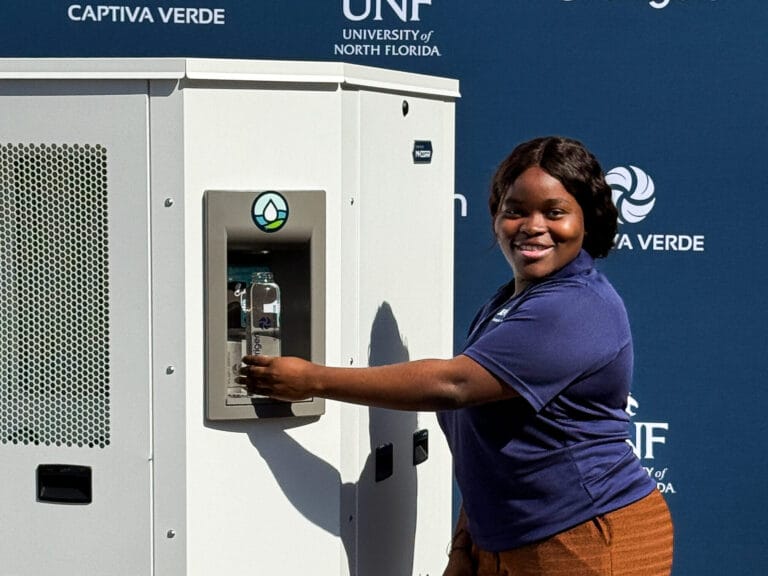 Woman using the Wellspring AWG